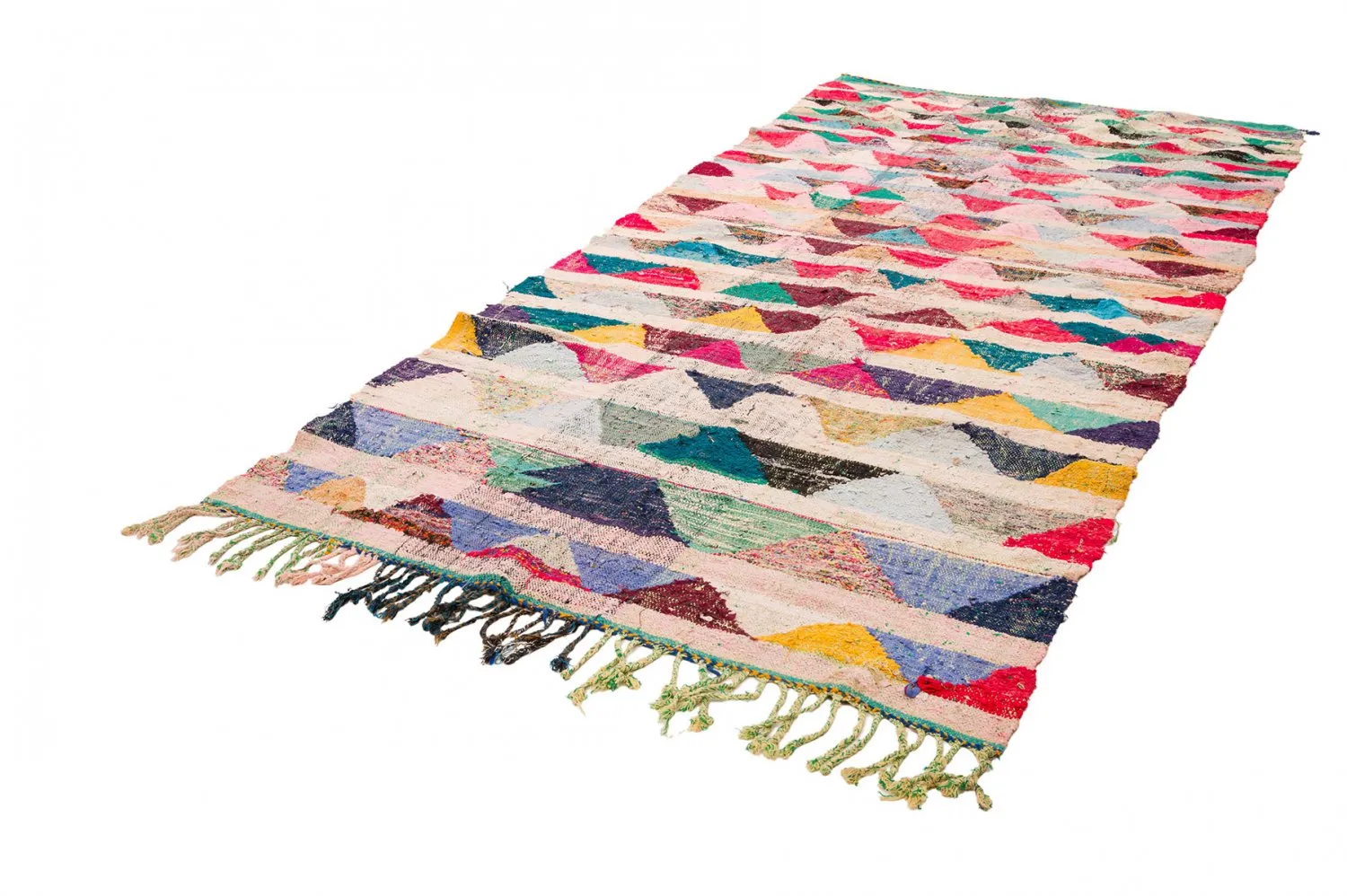 Tapete Berbere Marroquino Boucherouite 145 x 330 cm