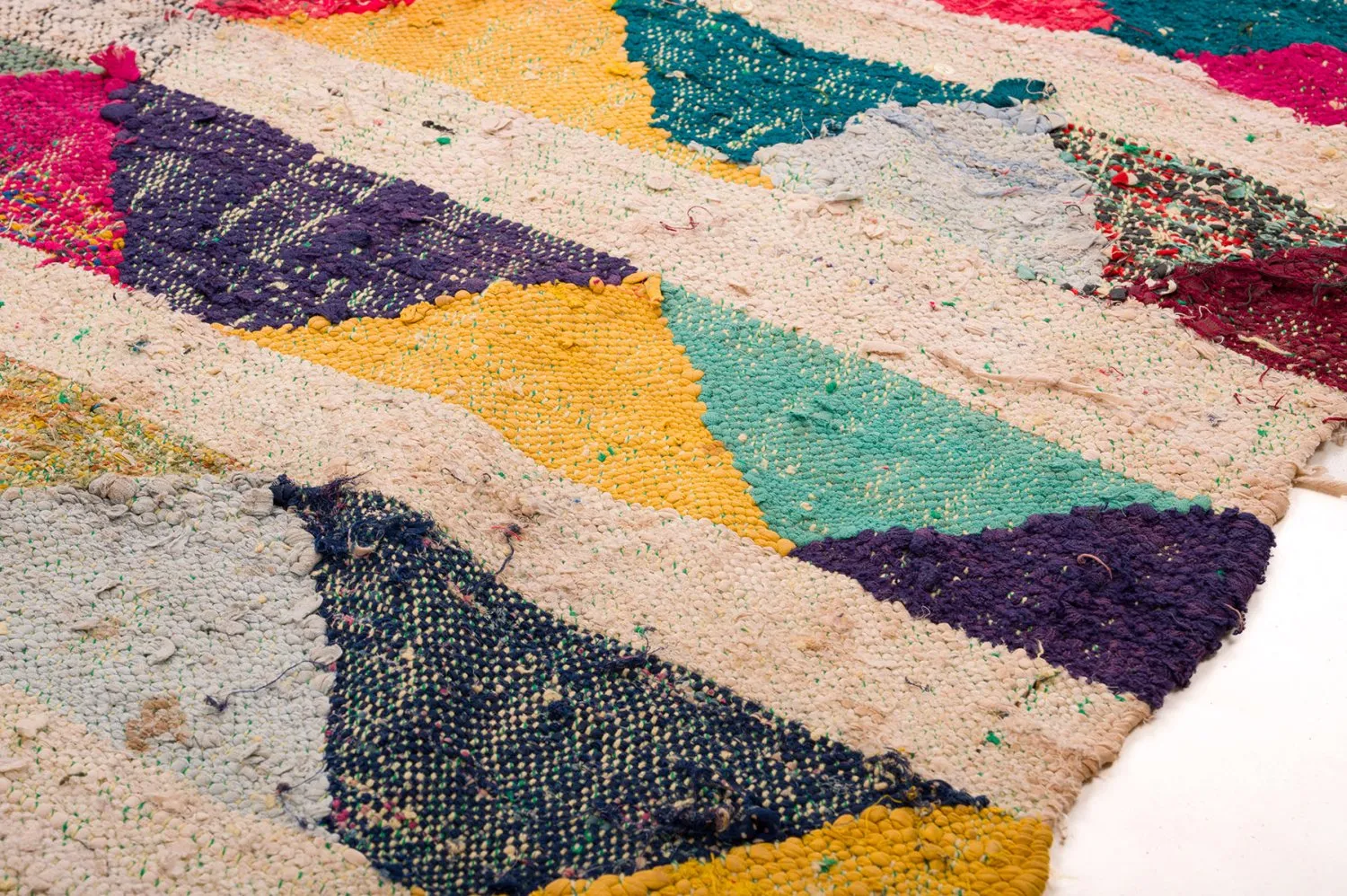 Tapete Berbere Marroquino Boucherouite 145 x 330 cm