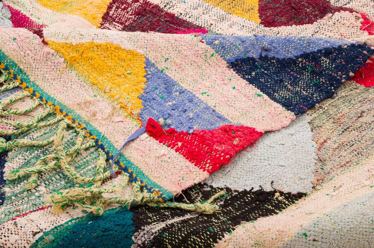 Tapete Berbere Marroquino Boucherouite 145 x 330 cm