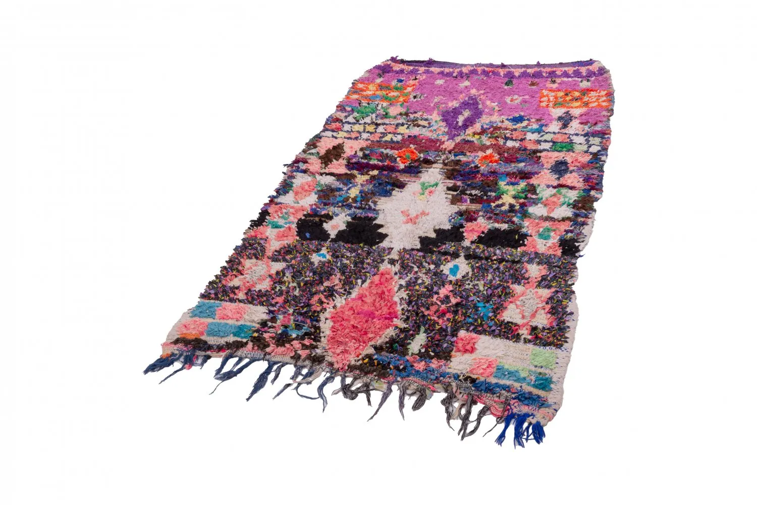 Tapete Berbere Marroquino Boucherouite 205 x 105 cm