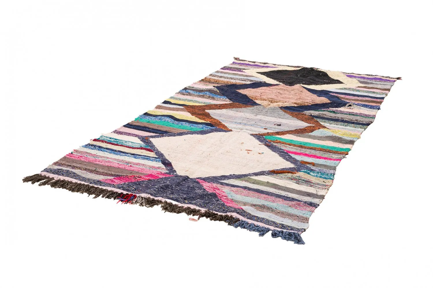 Tapete Berbere Marroquino Boucherouite 130 x 250 cm