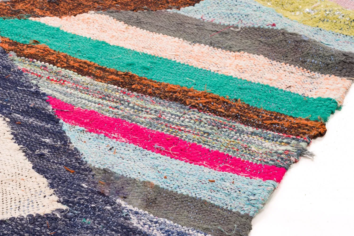 Tapete Berbere Marroquino Boucherouite 130 x 250 cm