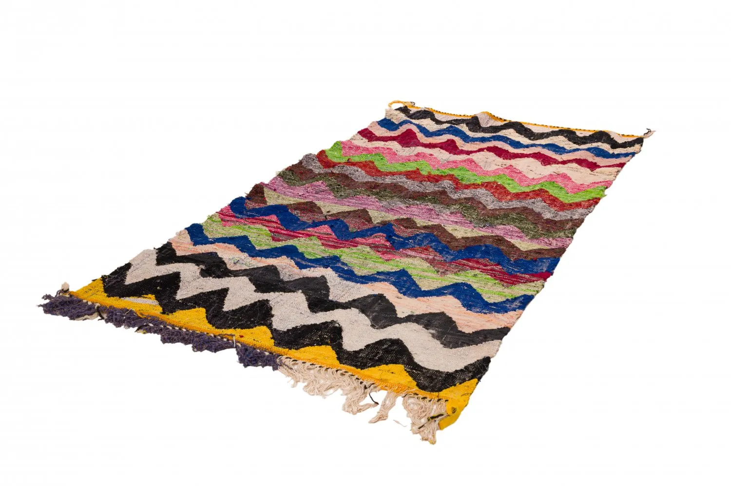 Tapete Berbere Marroquino Boucherouite 125 x 245 cm