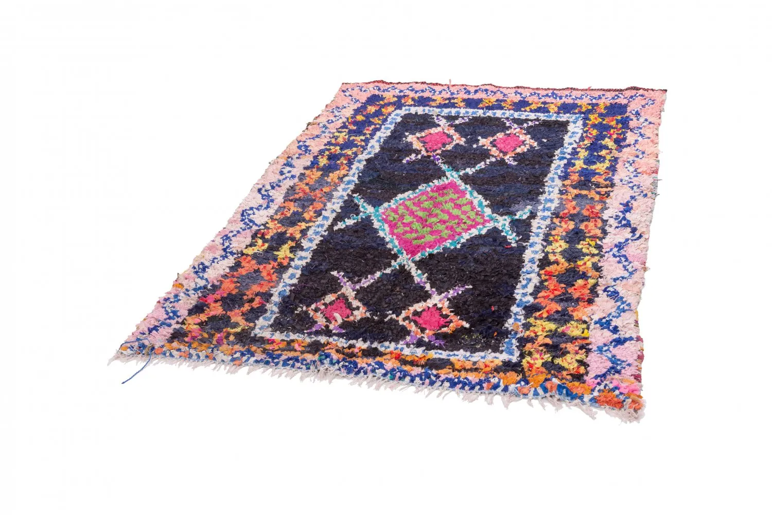 Tapete Berbere Marroquino Boucherouite 200 x 145 cm
