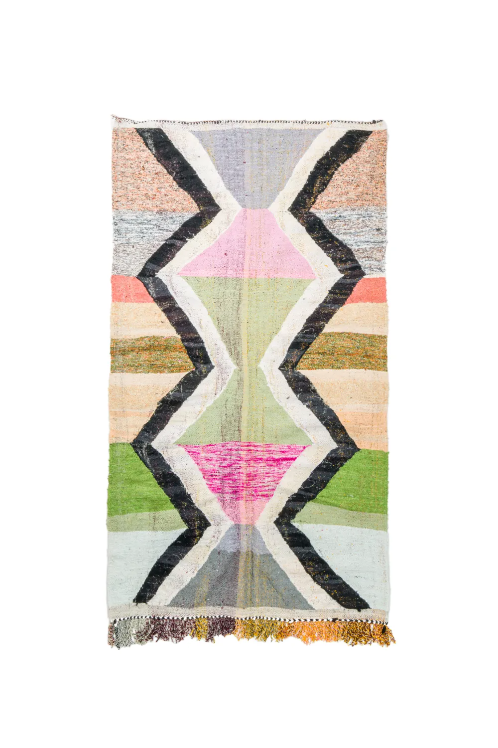 Tapete Berbere Marroquino Boucherouite 145 x 255 cm