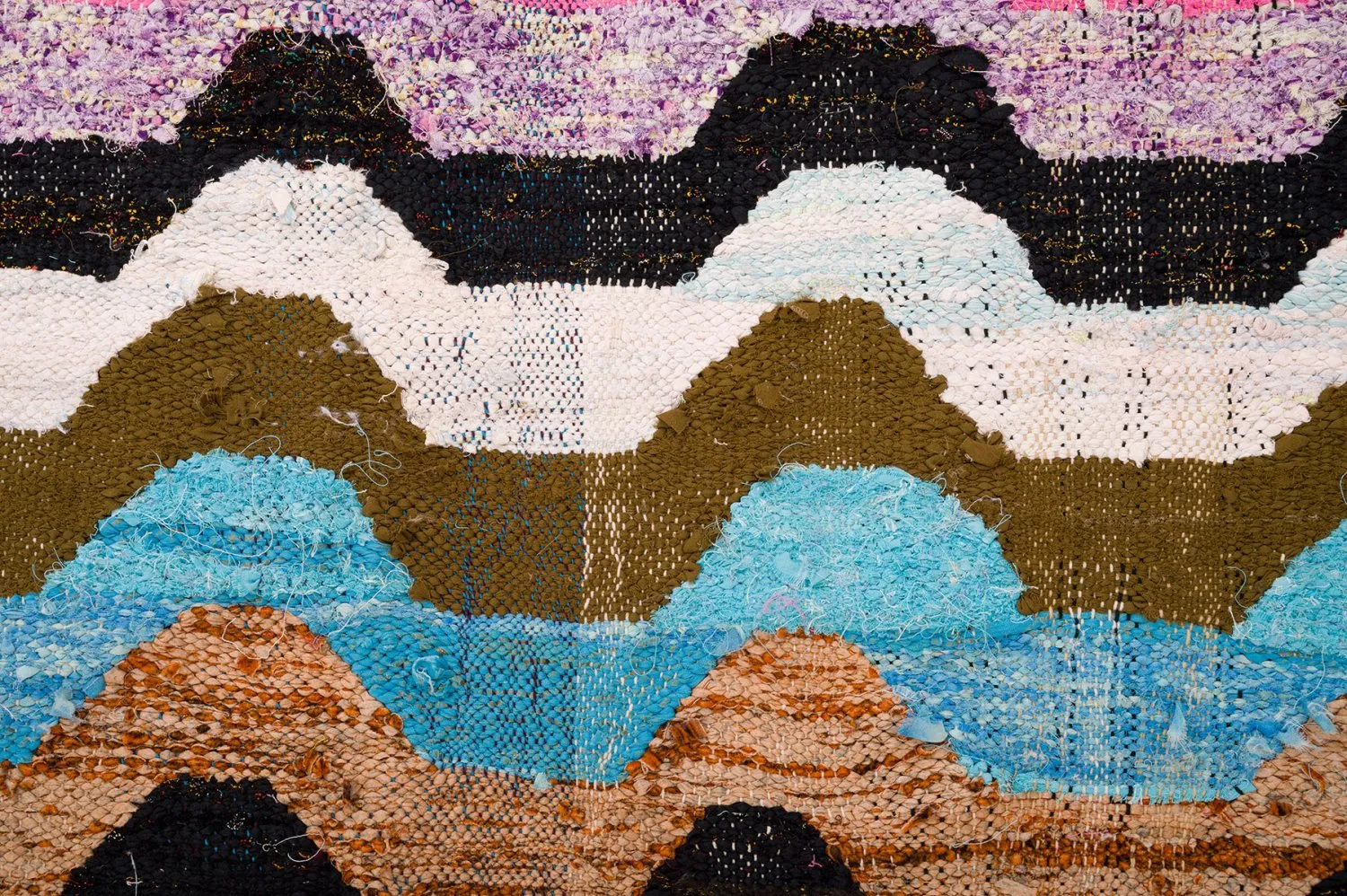 Tapete Berbere Marroquino Boucherouite 140 x 265 cm