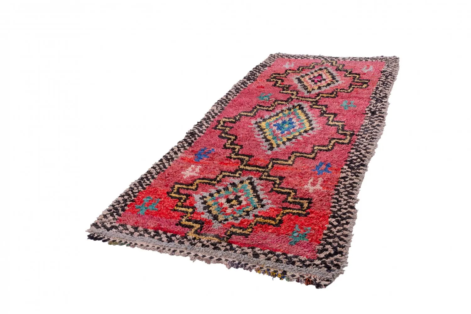 Tapete Berbere Marroquino Boucherouite 285 x 130 cm
