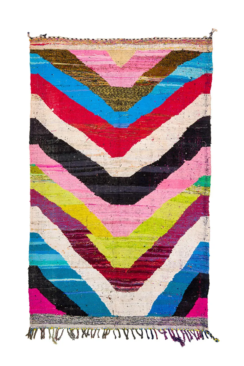 Tapete Berbere Marroquino Boucherouite 150 x 235 cm