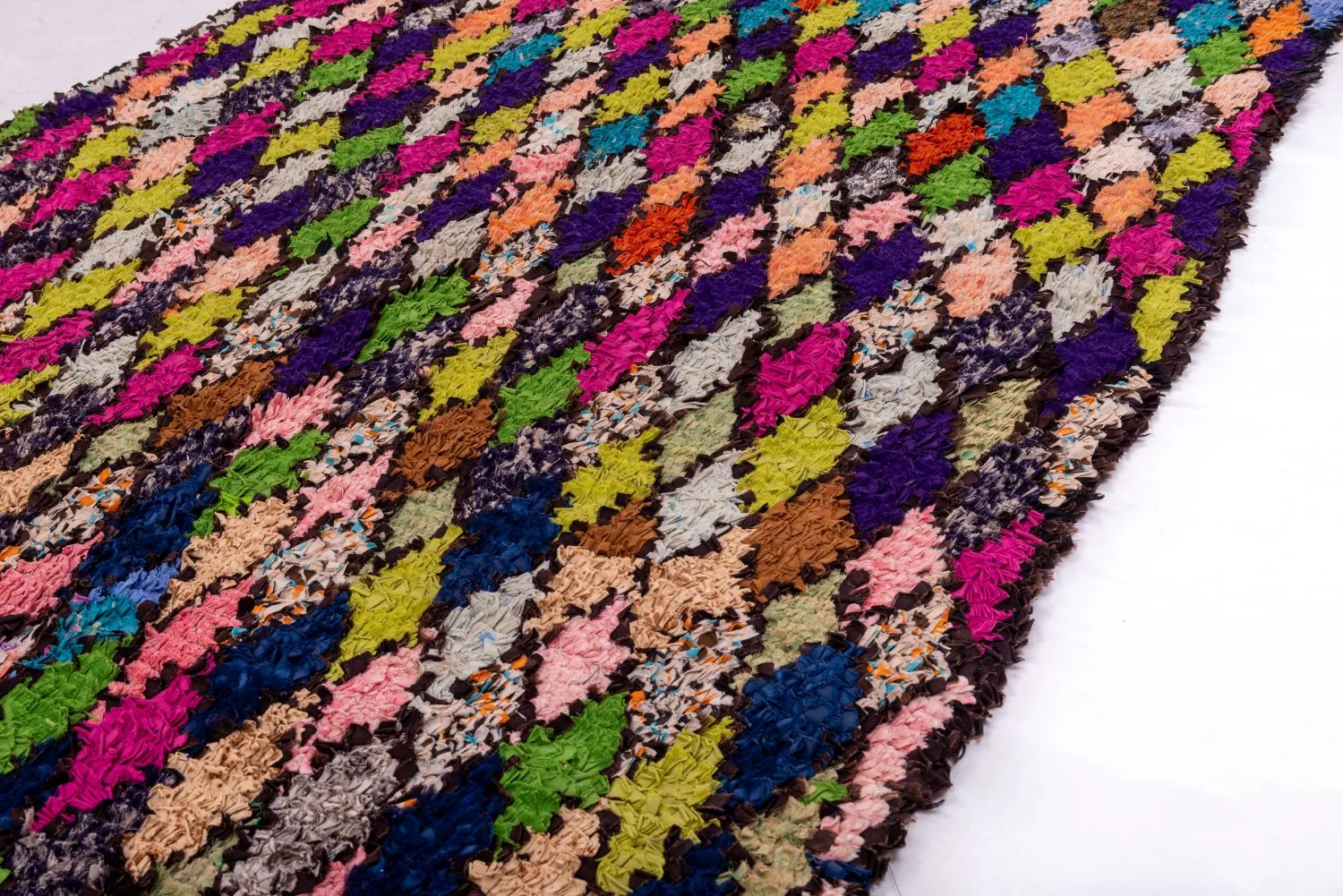 Tapete Berbere Marroquino Boucherouite 245 x 115 cm