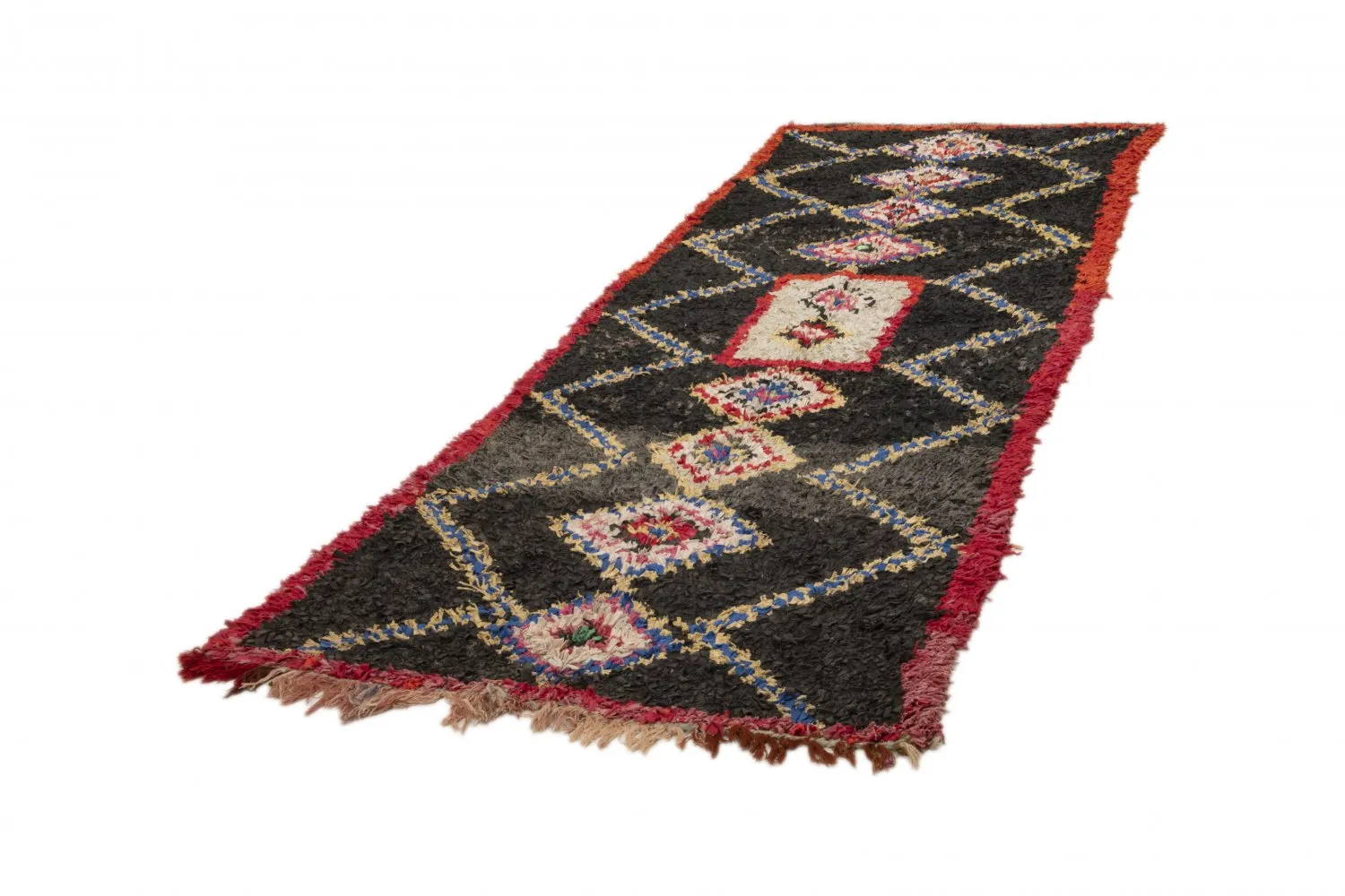 Tapete Berbere Marroquino Boucherouite 335 x 125 cm