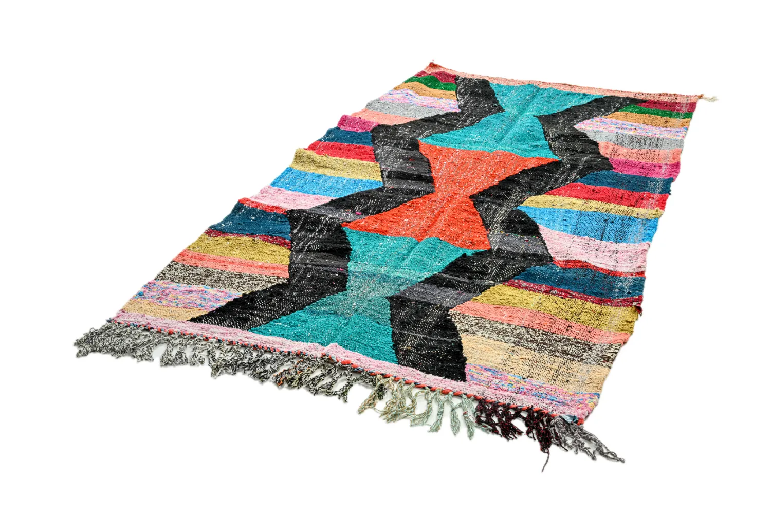 Tapete Berbere Marroquino Boucherouite 135 x 230 cm