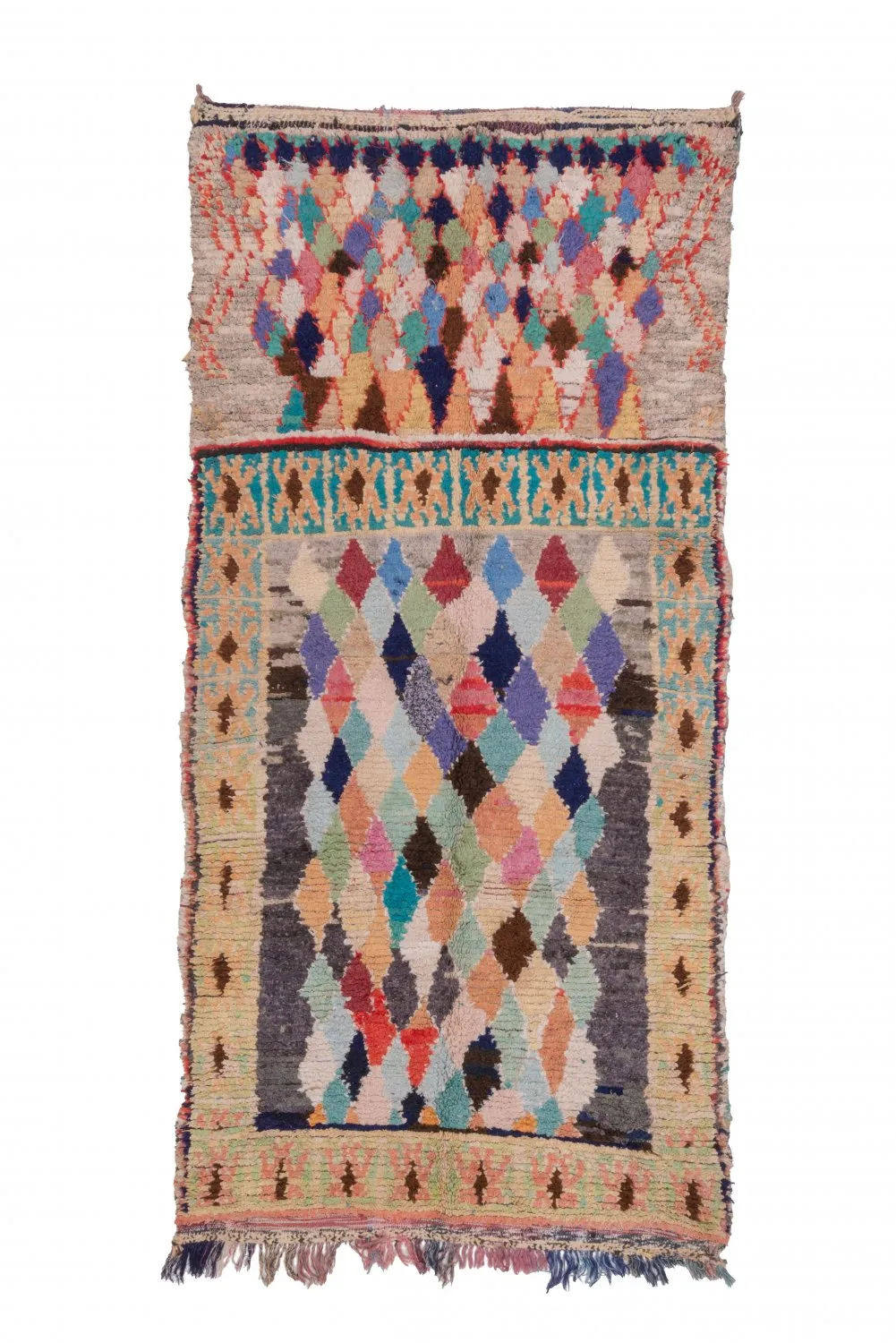 Tapete Berbere Marroquino Boucherouite 255 x 115 cm