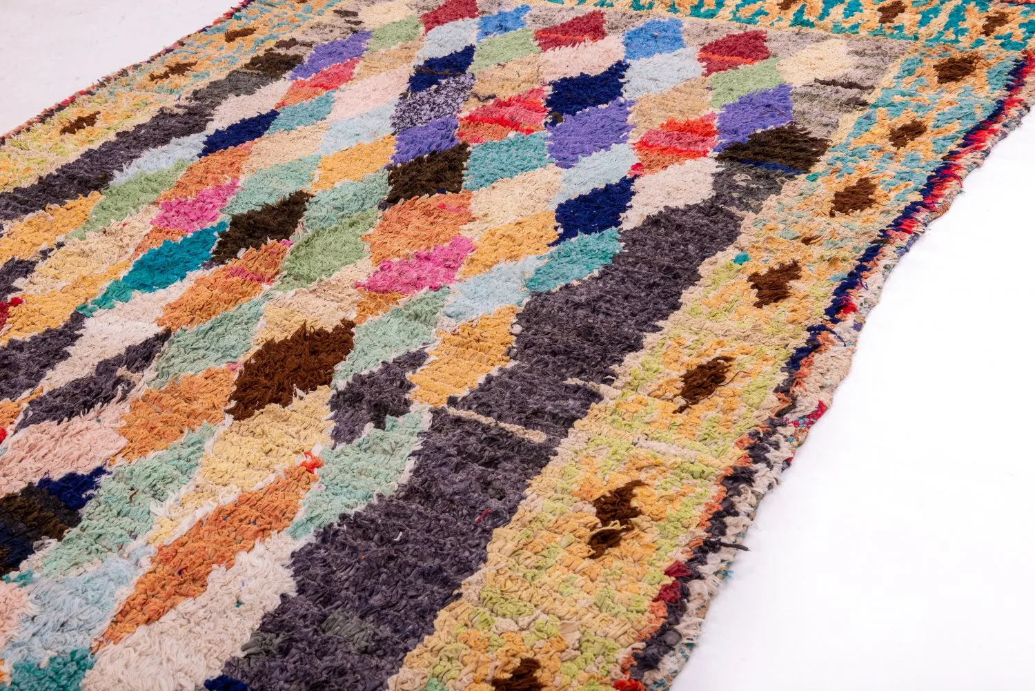 Tapete Berbere Marroquino Boucherouite 255 x 115 cm
