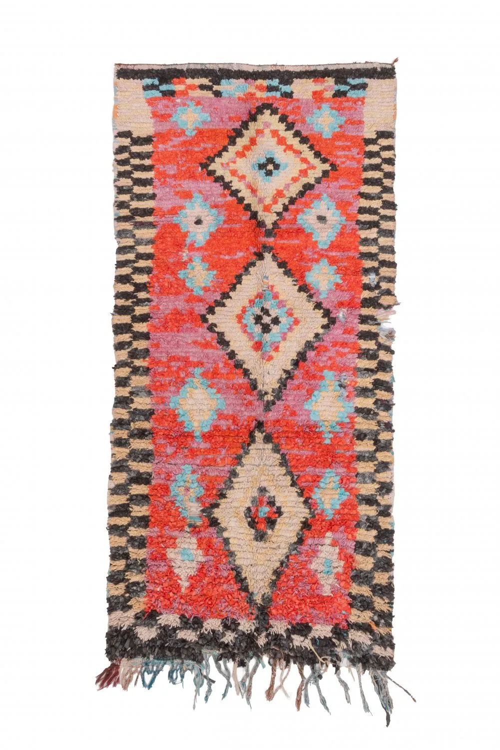 Tapete Berbere Marroquino Boucherouite 235 x 105 cm