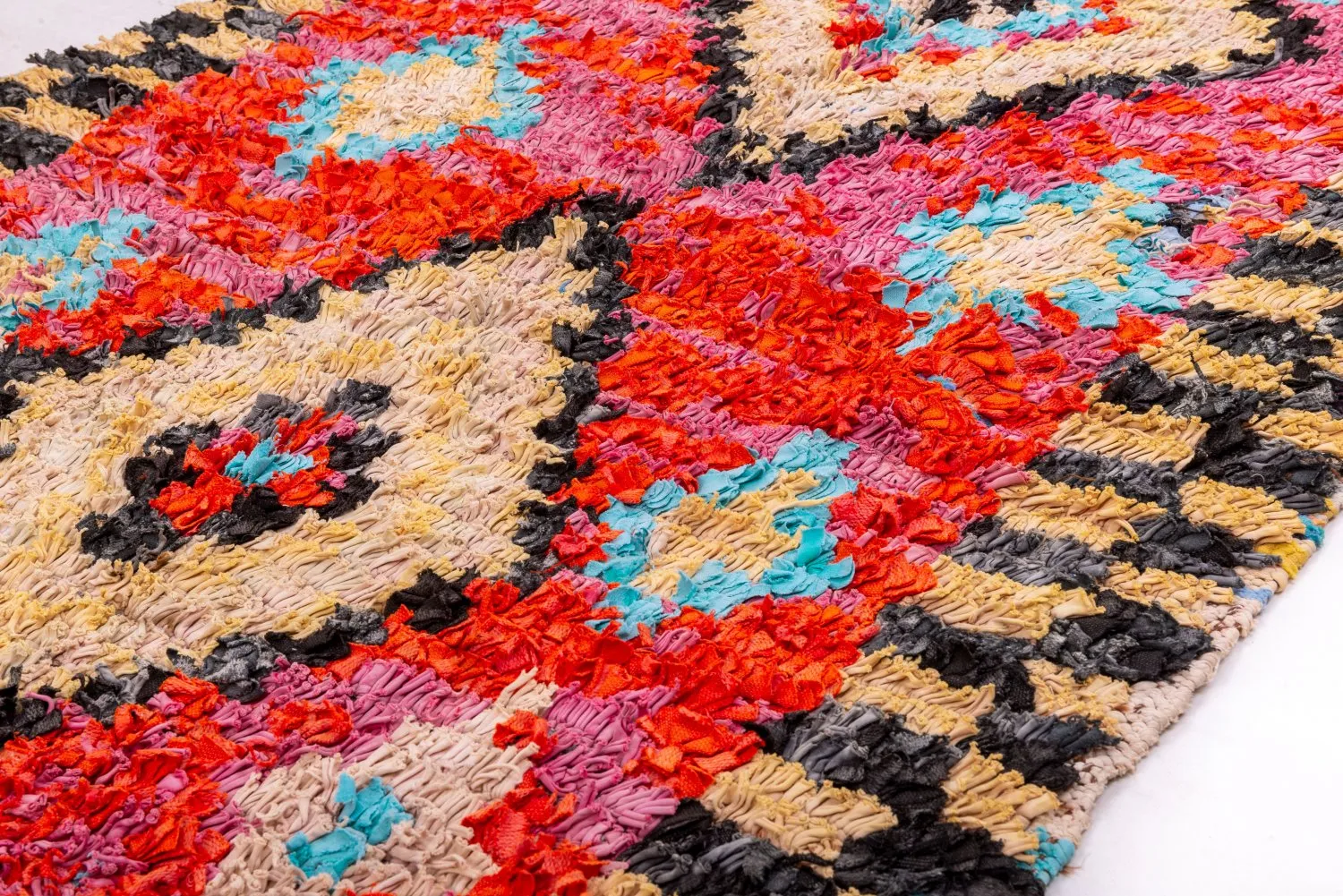 Tapete Berbere Marroquino Boucherouite 235 x 105 cm