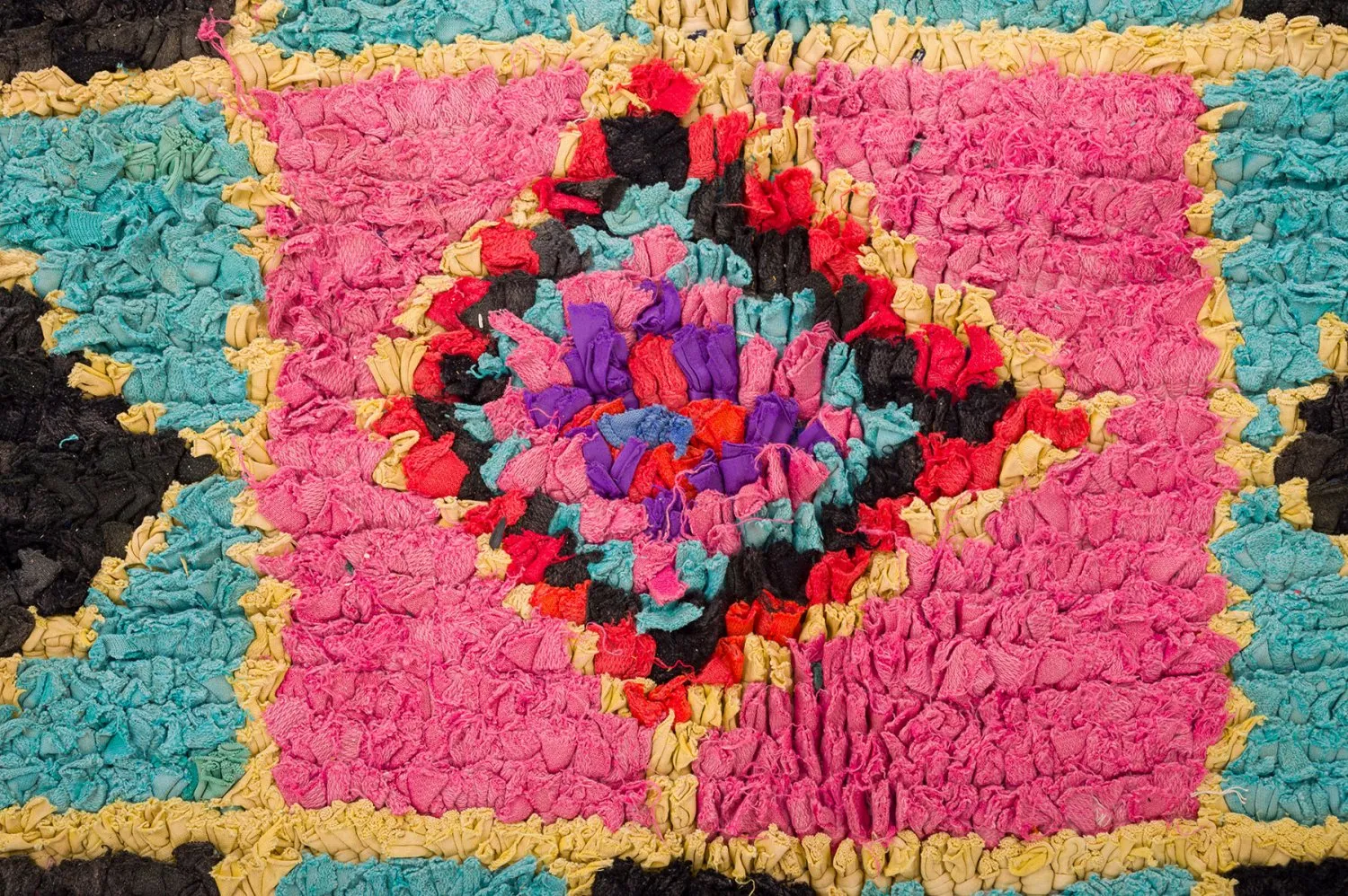 Tapete Berbere Marroquino Boucherouite 135 x 315 cm