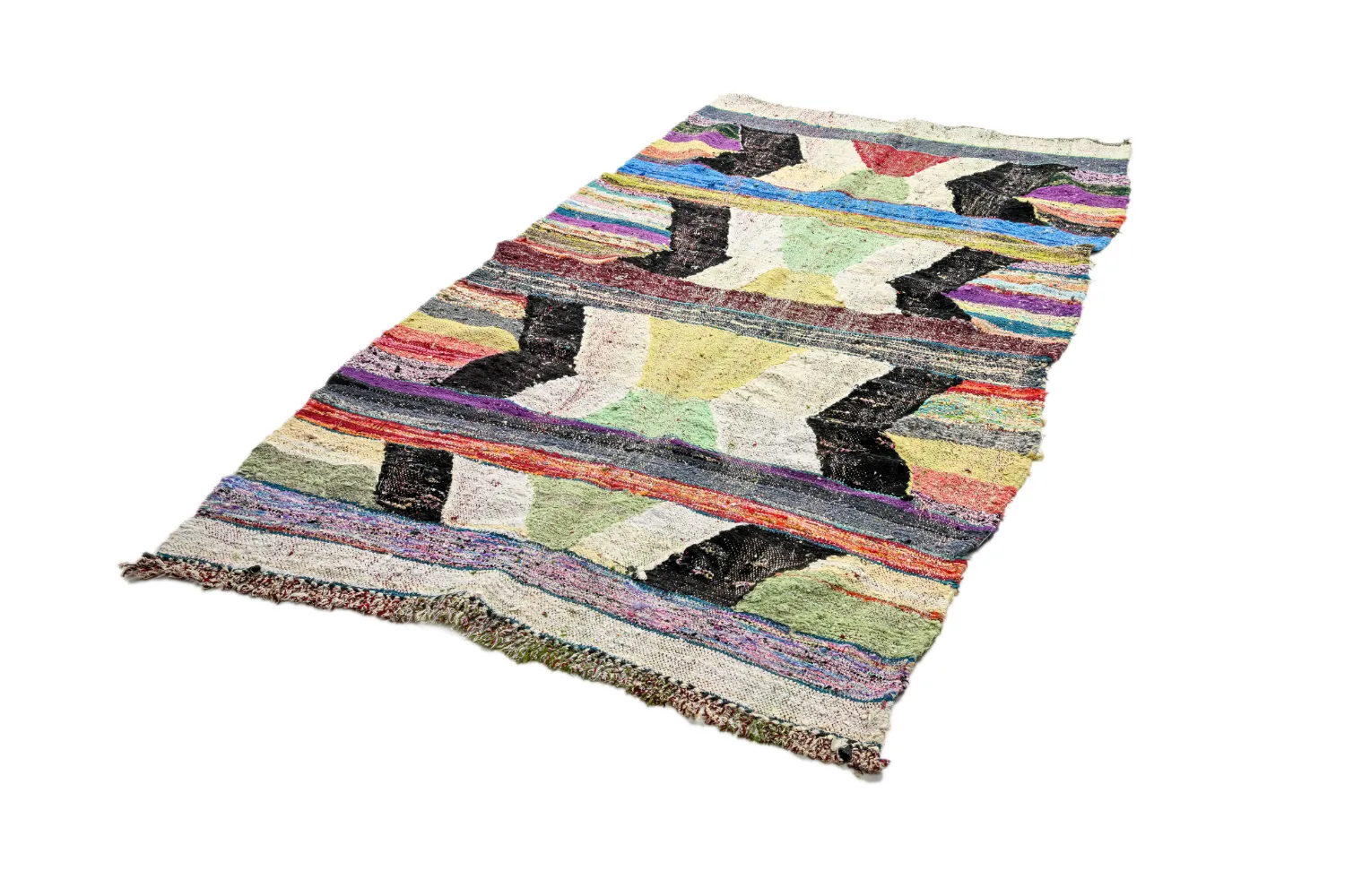 Tapete Berbere Marroquino Boucherouite 130 x 245 cm