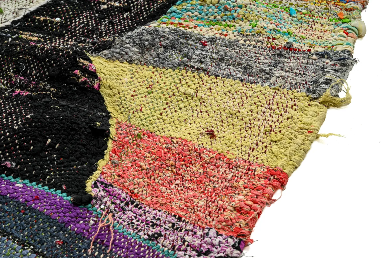 Tapete Berbere Marroquino Boucherouite 130 x 245 cm