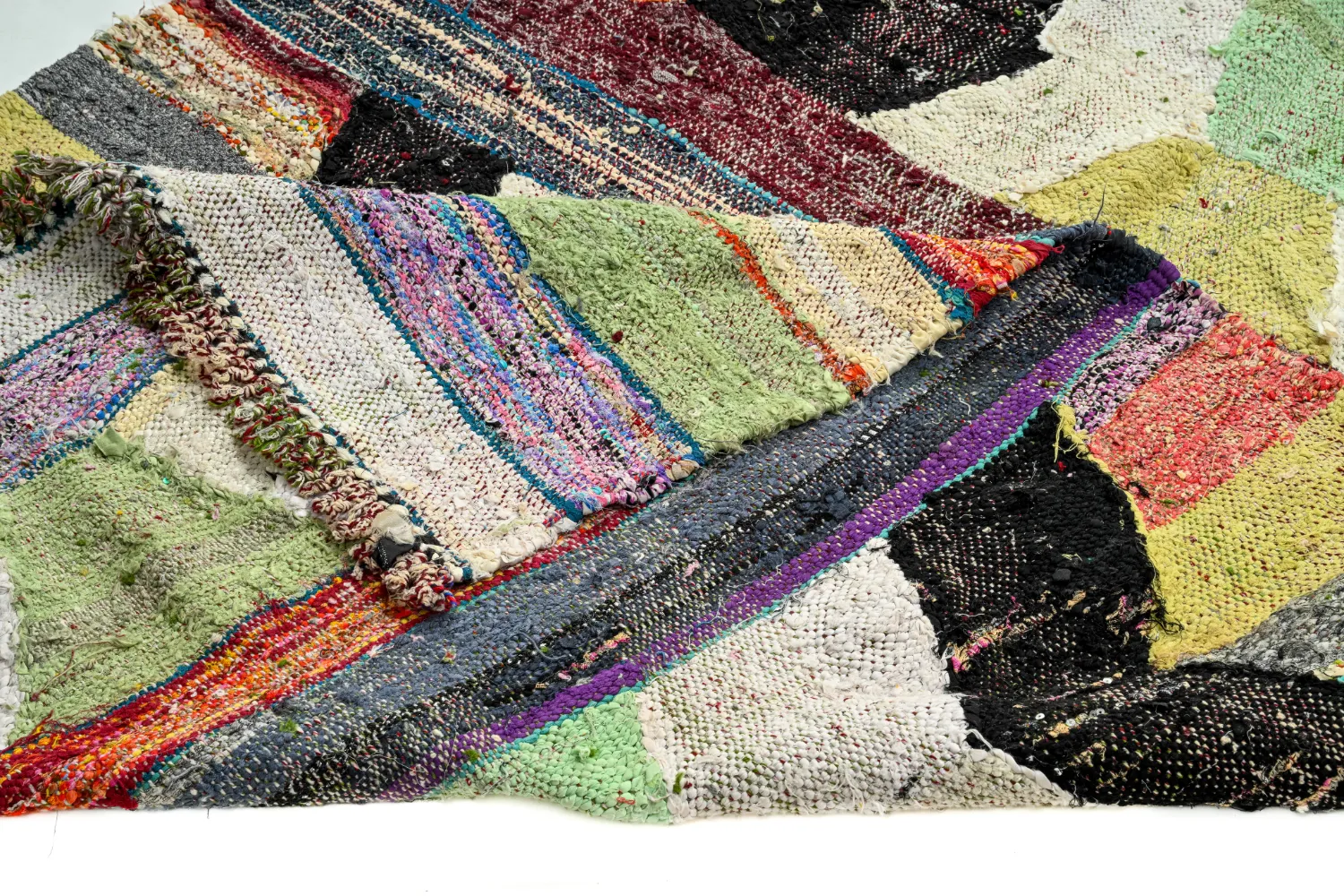 Tapete Berbere Marroquino Boucherouite 130 x 245 cm