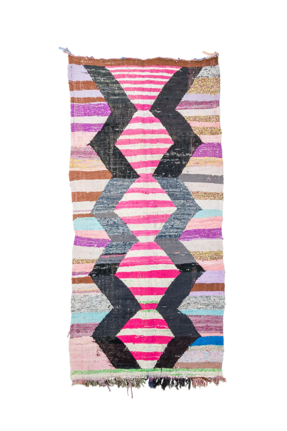 Tapete Berbere Marroquino Boucherouite 130 x 265 cm