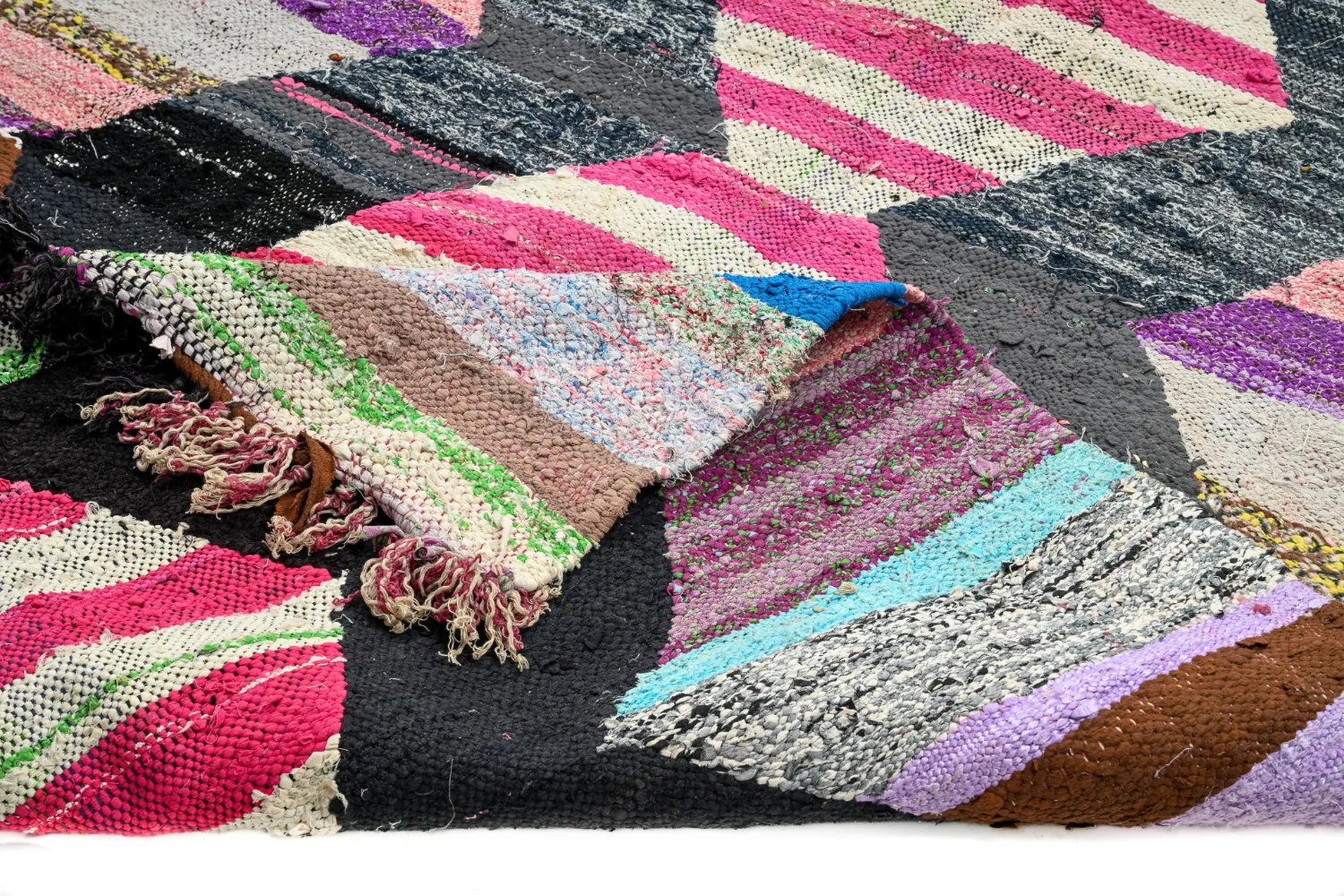 Tapete Berbere Marroquino Boucherouite 130 x 265 cm