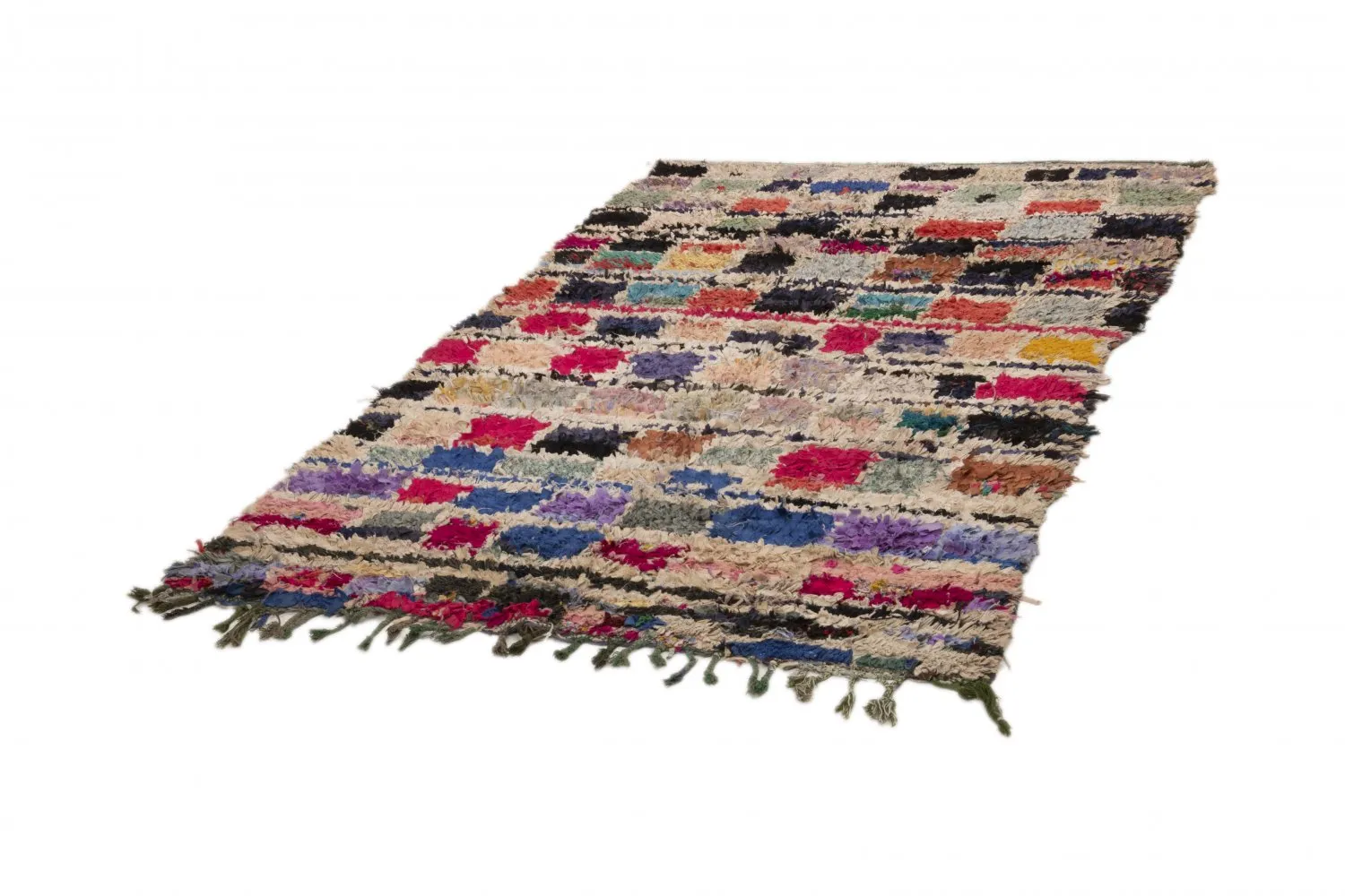 Tapete Berbere Marroquino Boucherouite 230 x 135 cm
