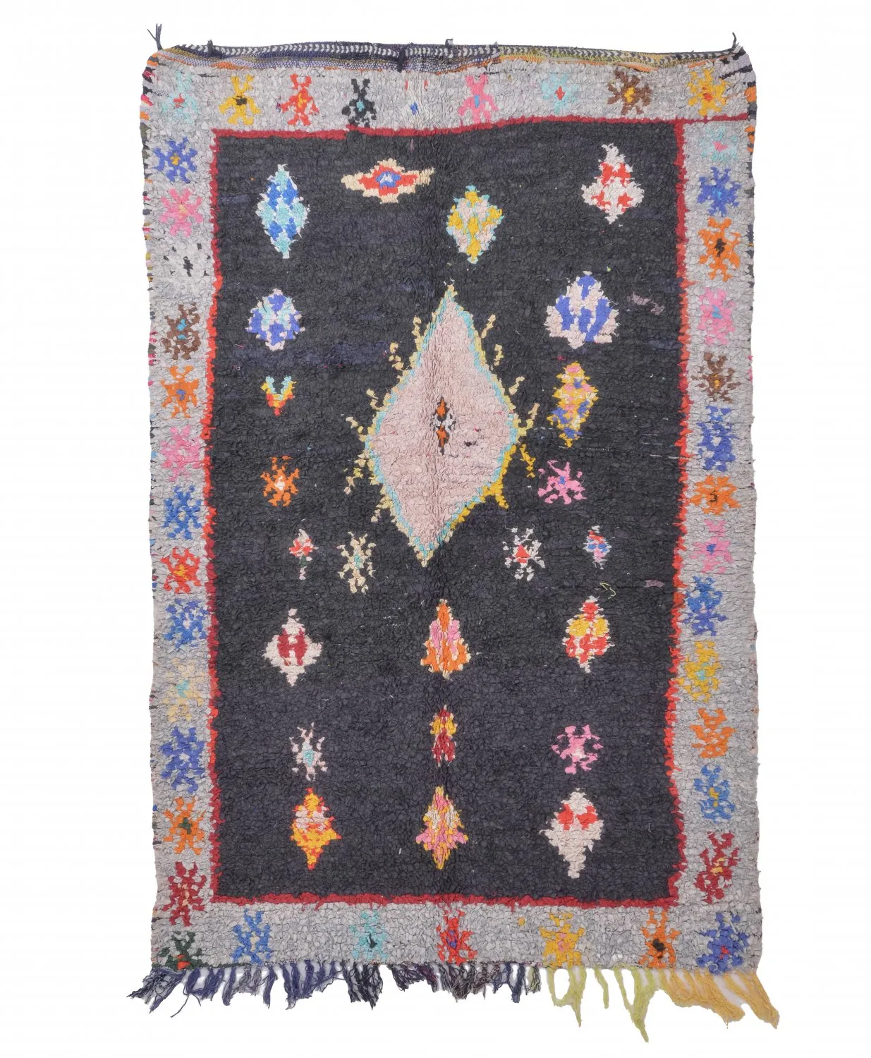 Tapete Berbere Marroquino Boucherouite 195 x 120 cm
