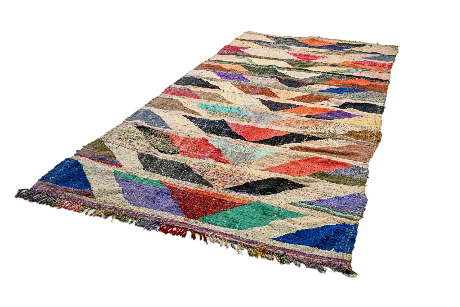 Tapete Berbere Marroquino Boucherouite 165 x 350 cm