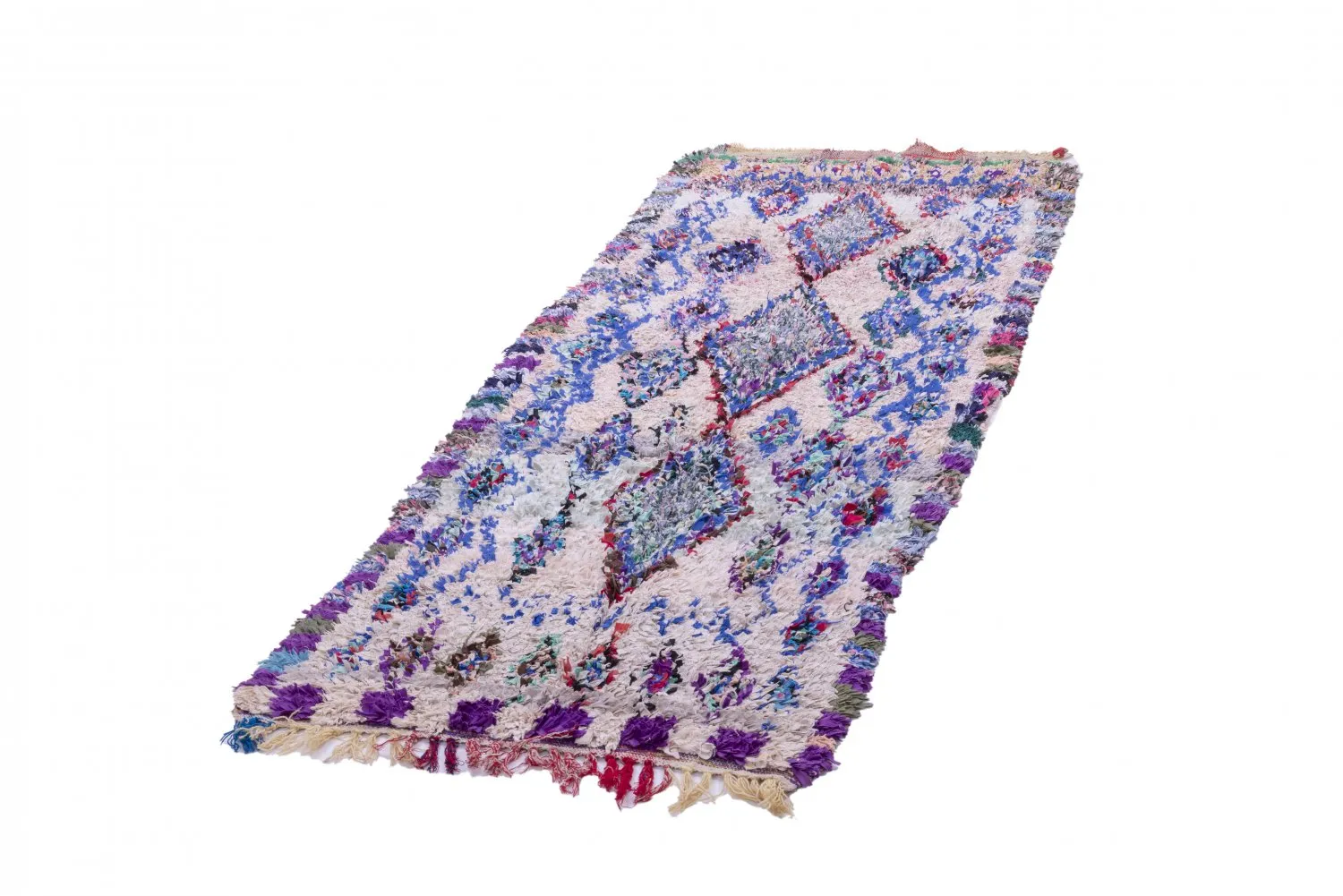 Tapete Berbere Marroquino Boucherouite 250 x 90 cm