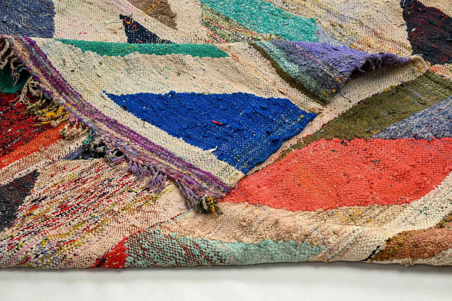 Tapete Berbere Marroquino Boucherouite 165 x 350 cm