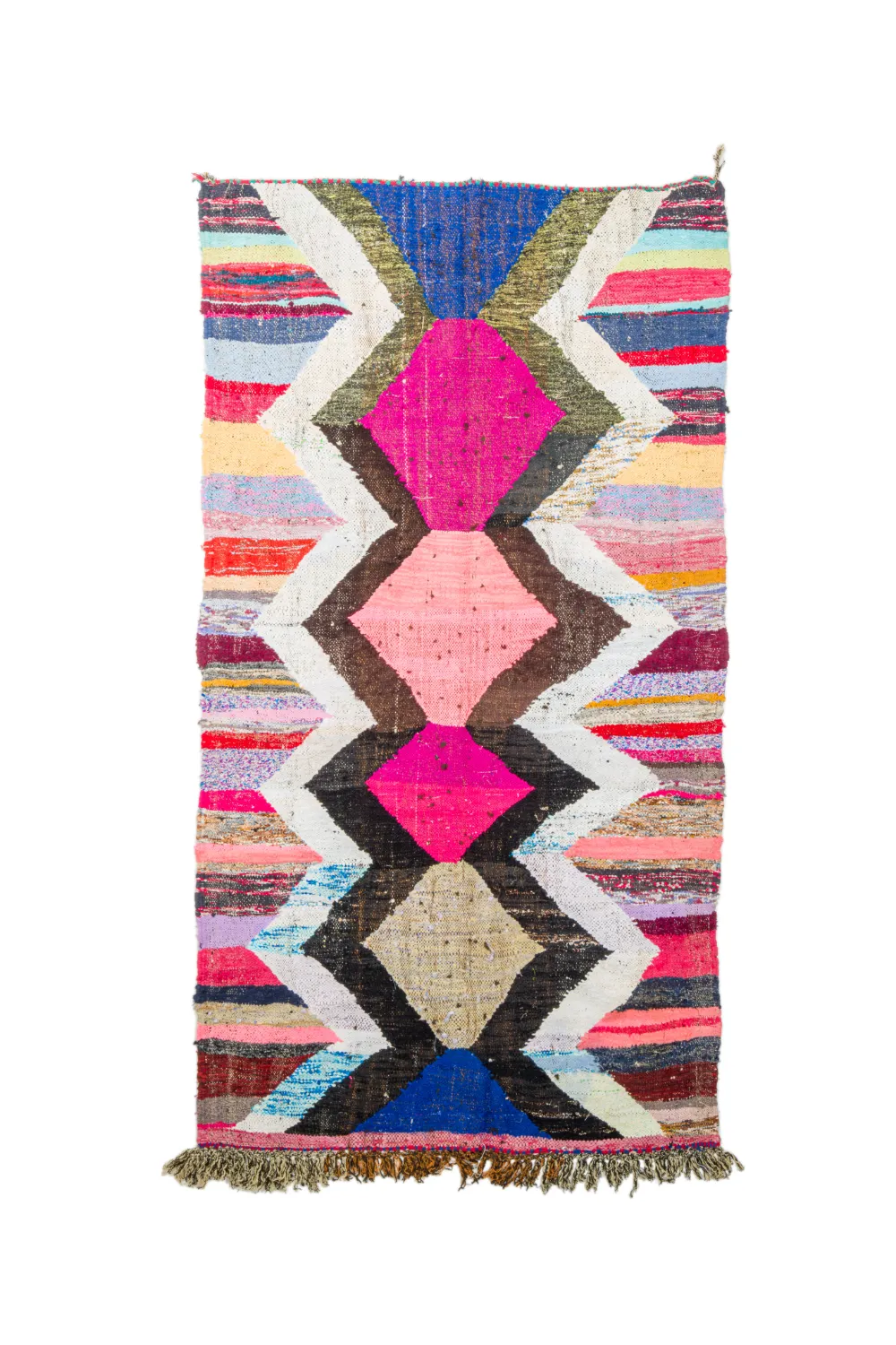 Tapete Berbere Marroquino Boucherouite 140 x 245 cm