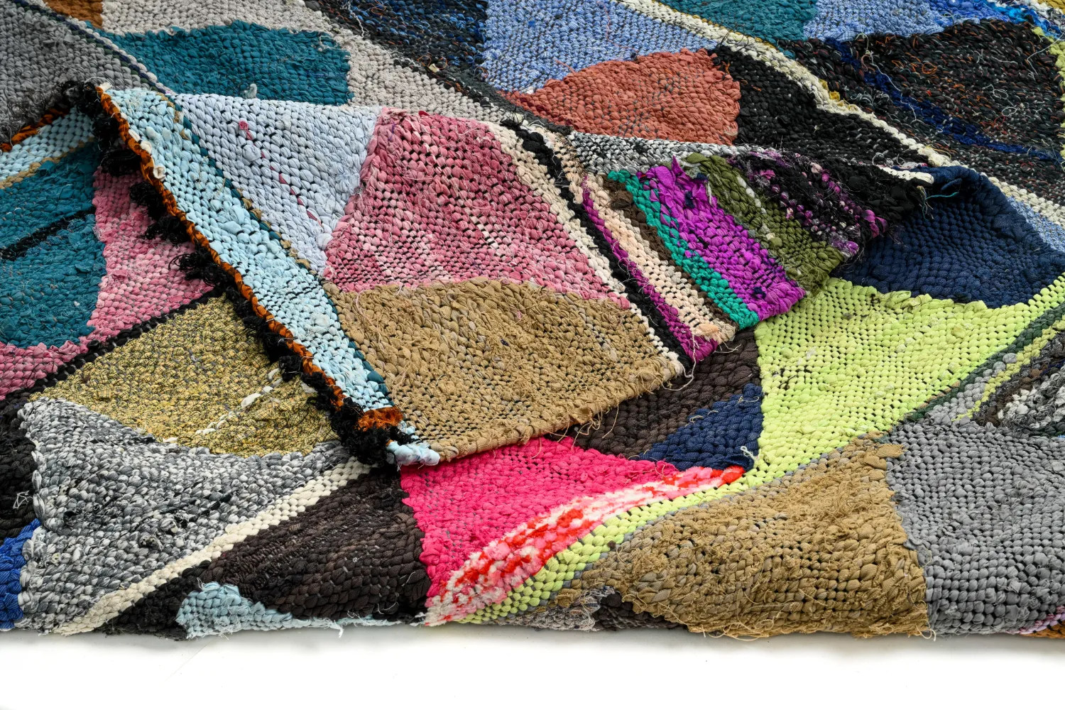 Tapete Berbere Marroquino Boucherouite 145 x 305 cm