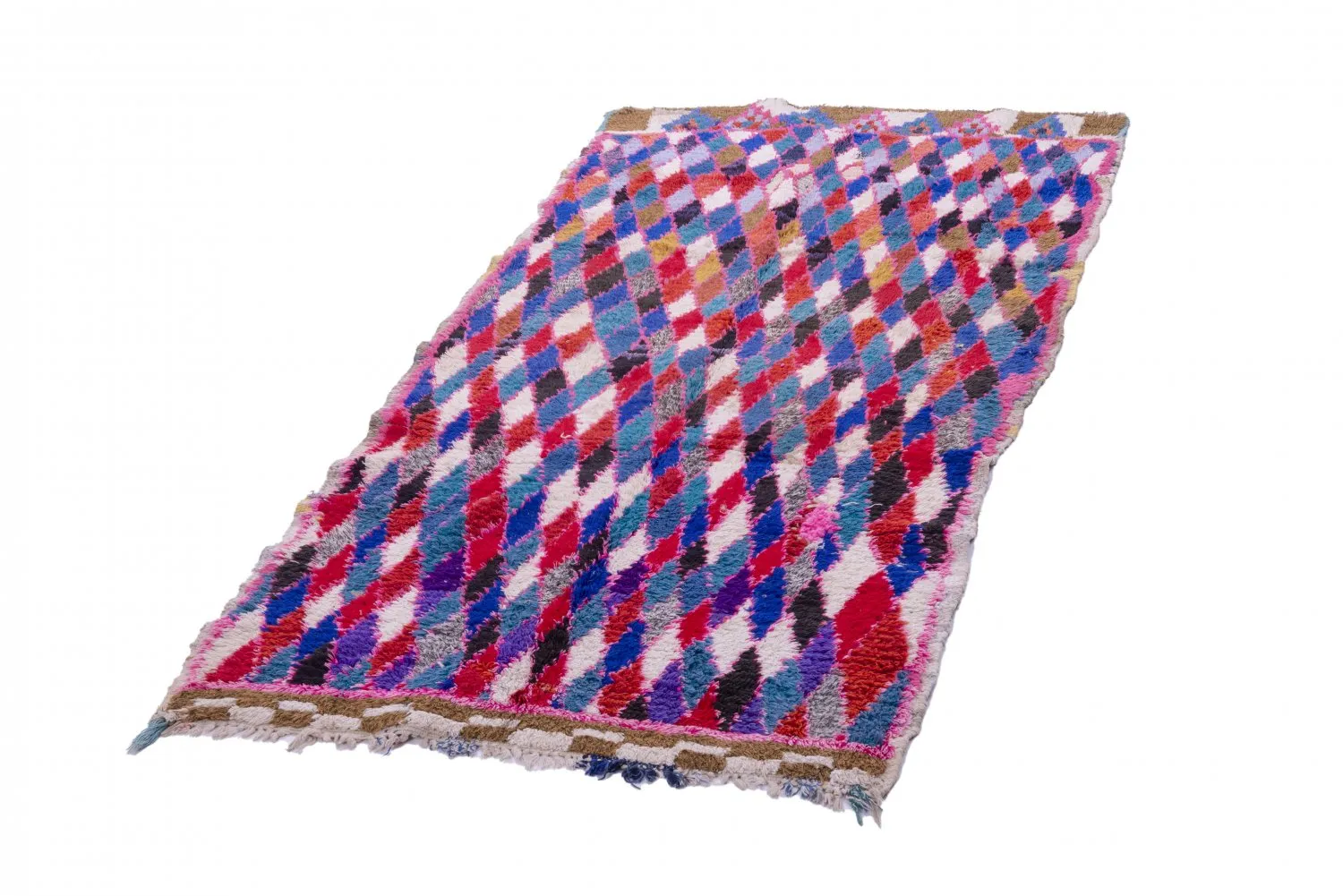 Tapete Berbere Marroquino Boucherouite 220 x 110 cm