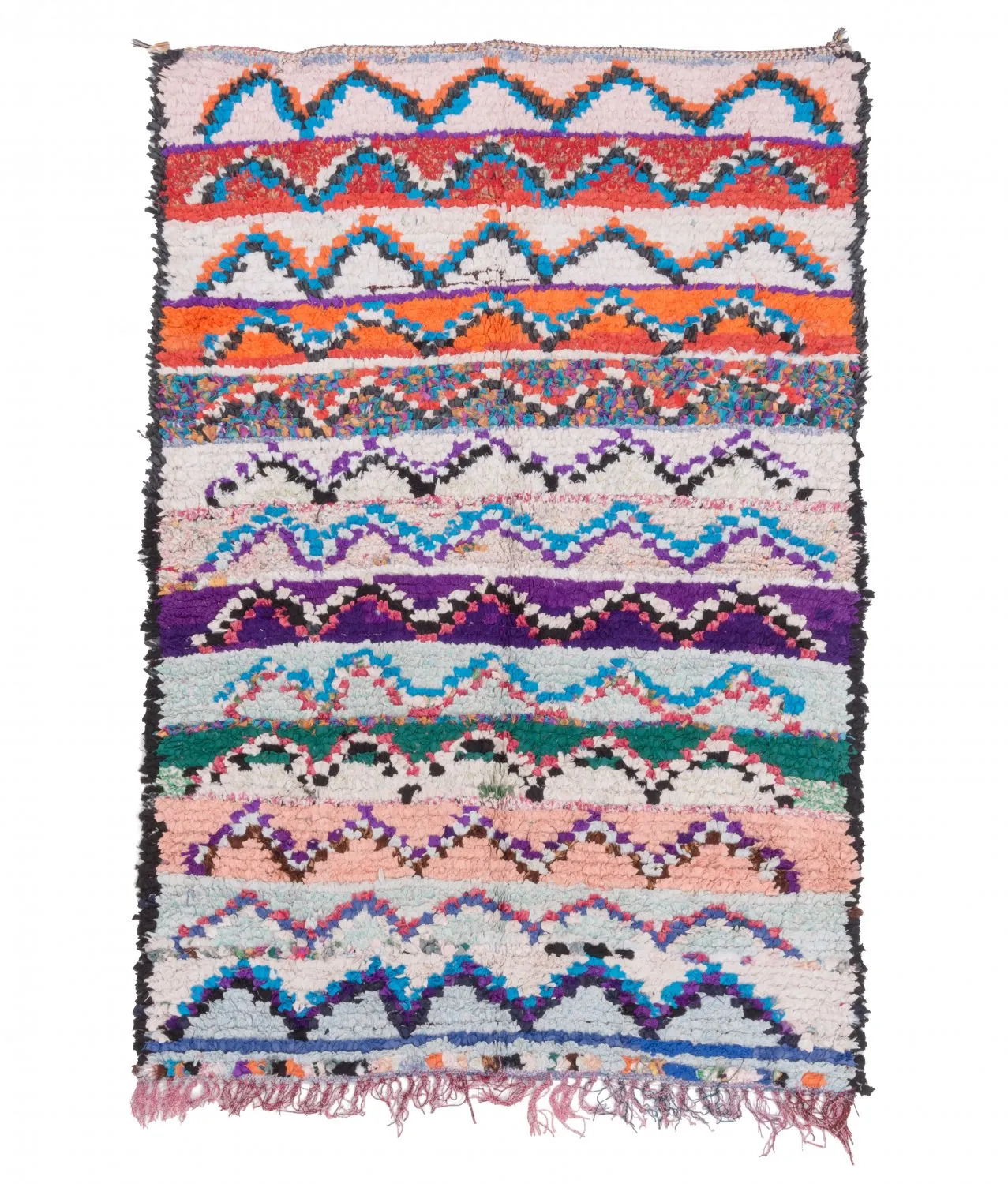 Tapete Berbere Marroquino Boucherouite 205 x 140 cm