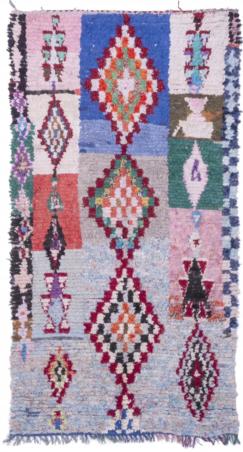 Tapete Berbere Marroquino Boucherouite 250 x 125 cm