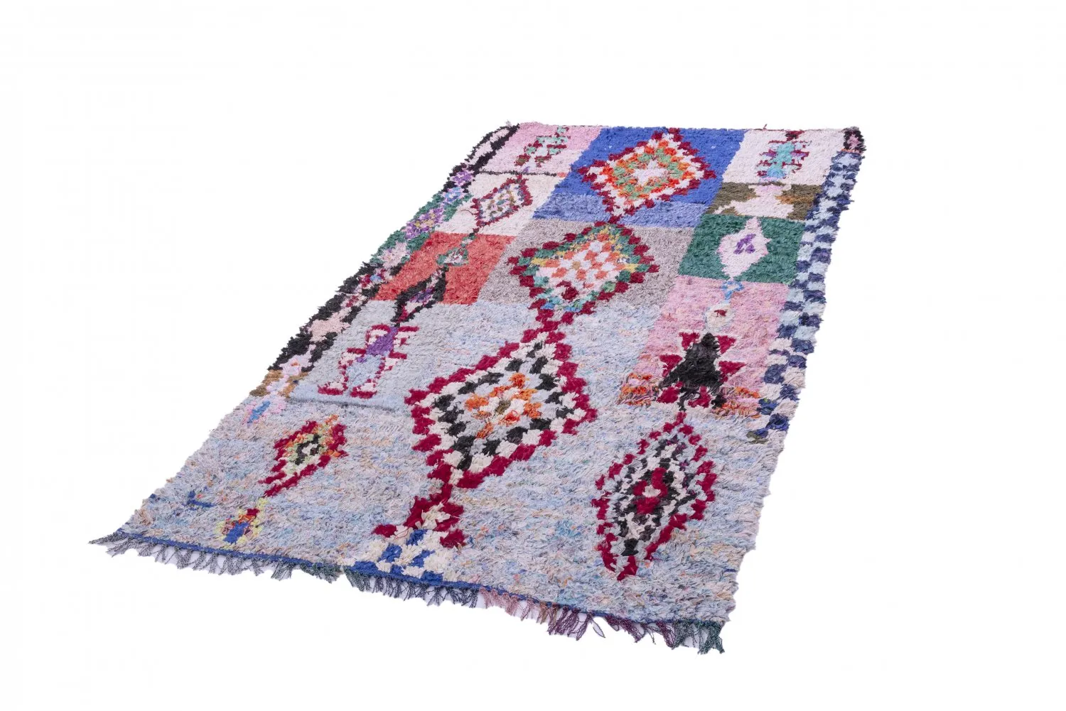 Tapete Berbere Marroquino Boucherouite 250 x 125 cm