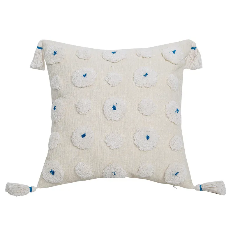 Capa de Almofada - Boho Flower (azul)