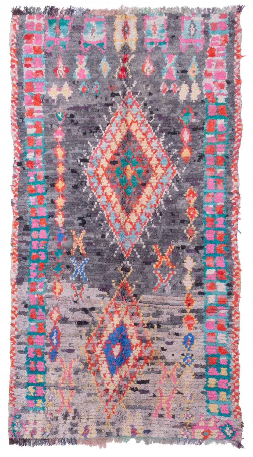 Tapete Berbere Marroquino Boucherouite 230 x 125 cm