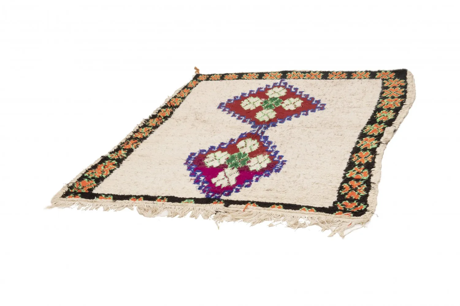Tapete Berbere Marroquino Boucherouite 190 x 150 cm