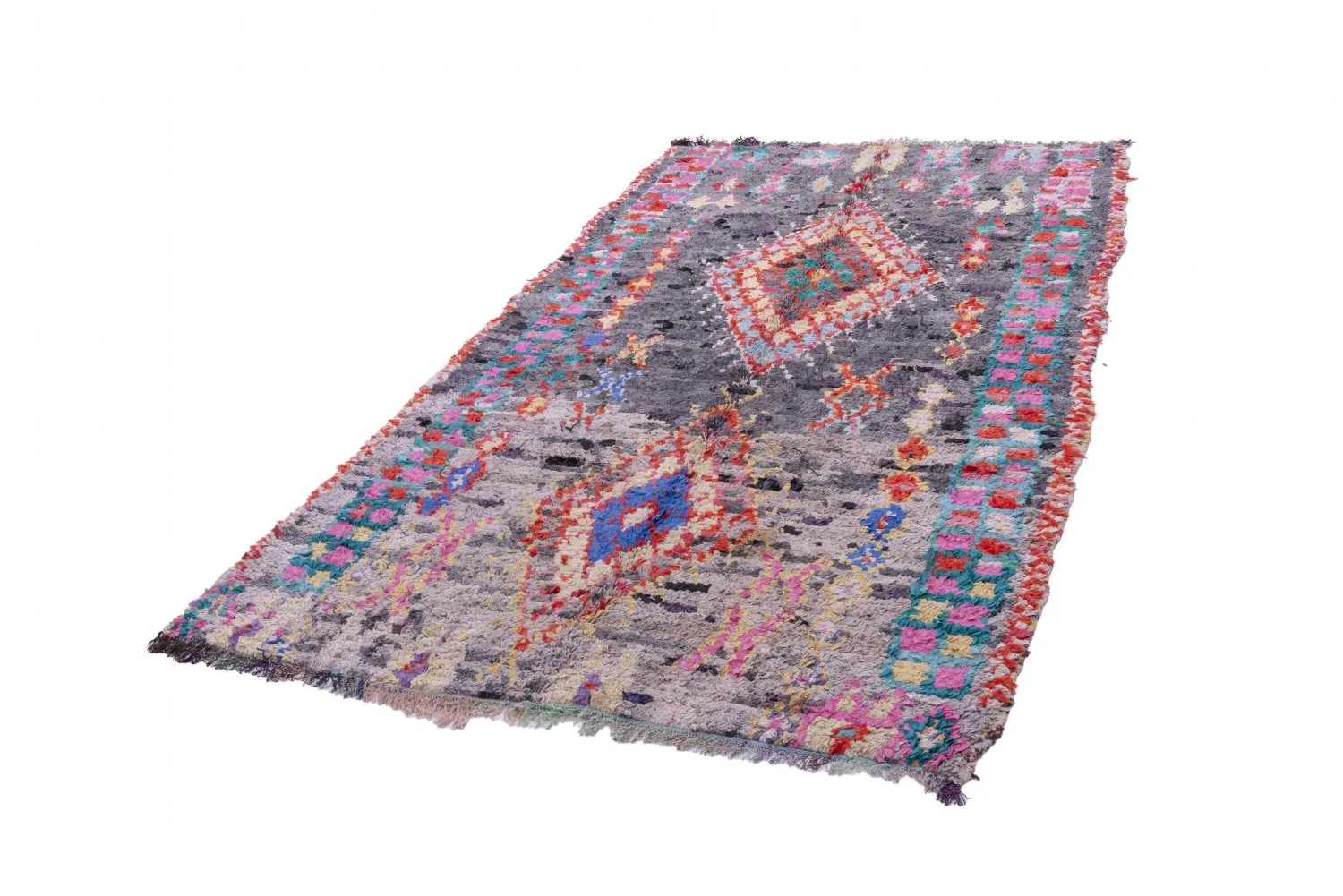 Tapete Berbere Marroquino Boucherouite 230 x 125 cm