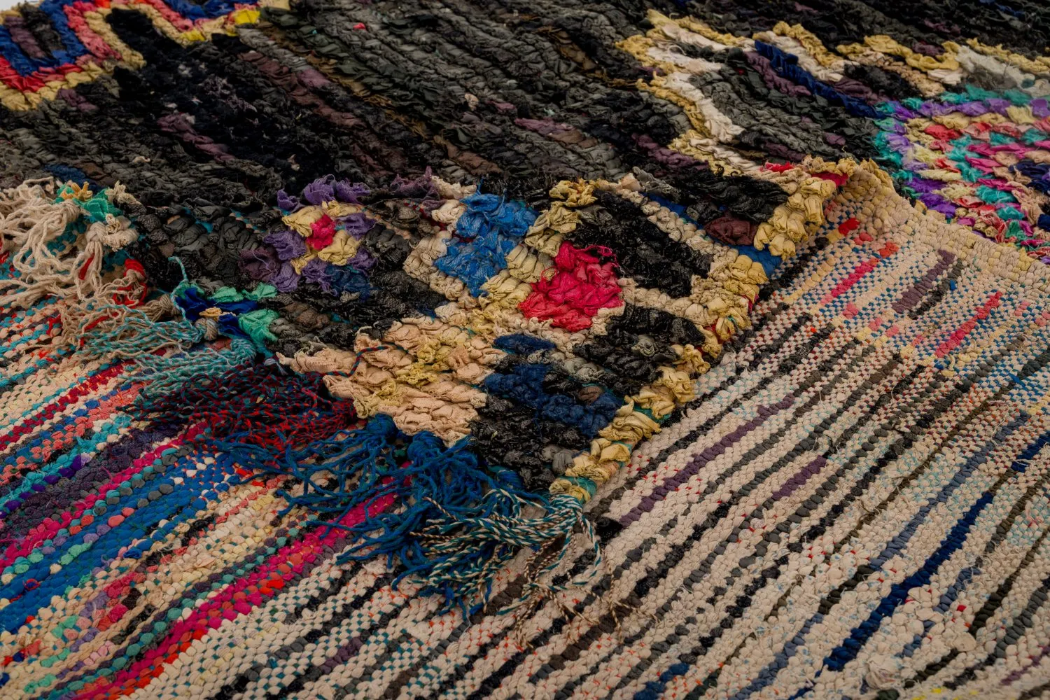 Tapete Berbere Marroquino Boucherouite 275 x 145 cm