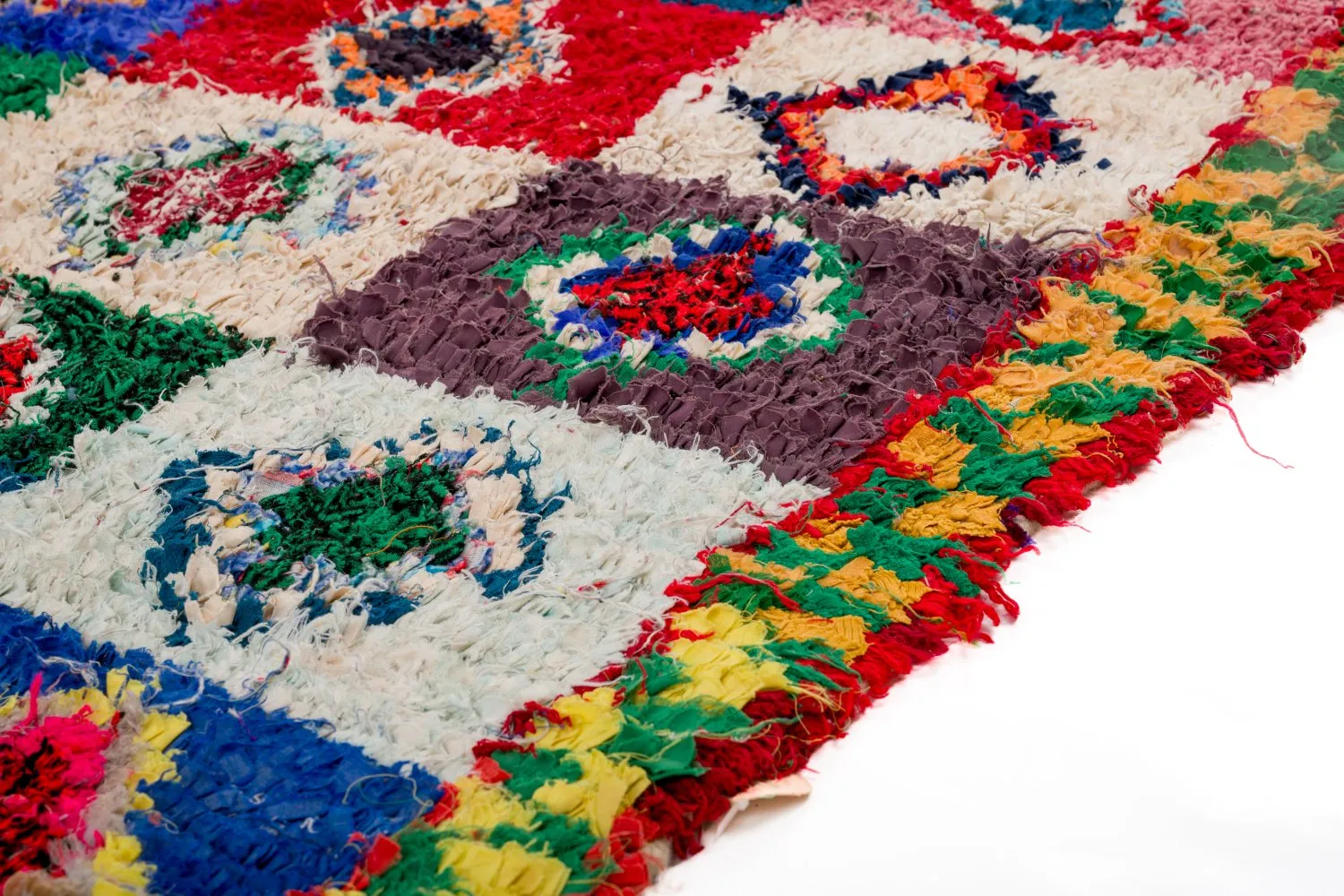 Tapete Berbere Marroquino Boucherouite 290 x 145 cm