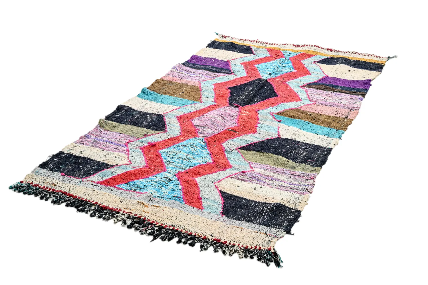Tapete Berbere Marroquino Boucherouite 115 x 220 cm