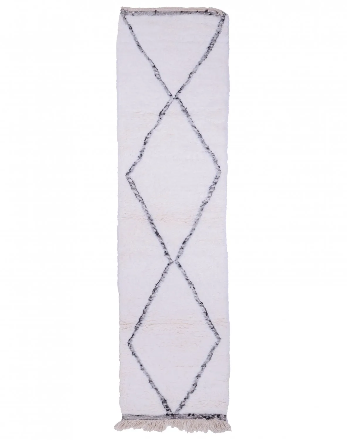 Tapete Kilim Marroquino Beni Ourain 310 x 80 cm