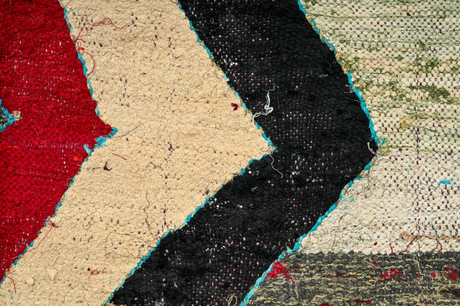 Tapete Berbere Marroquino Boucherouite 130 x 225 cm