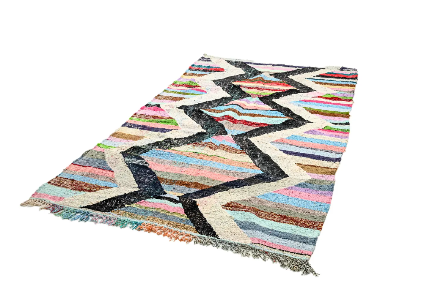 Tapete Berbere Marroquino Boucherouite 145 x 245 cm