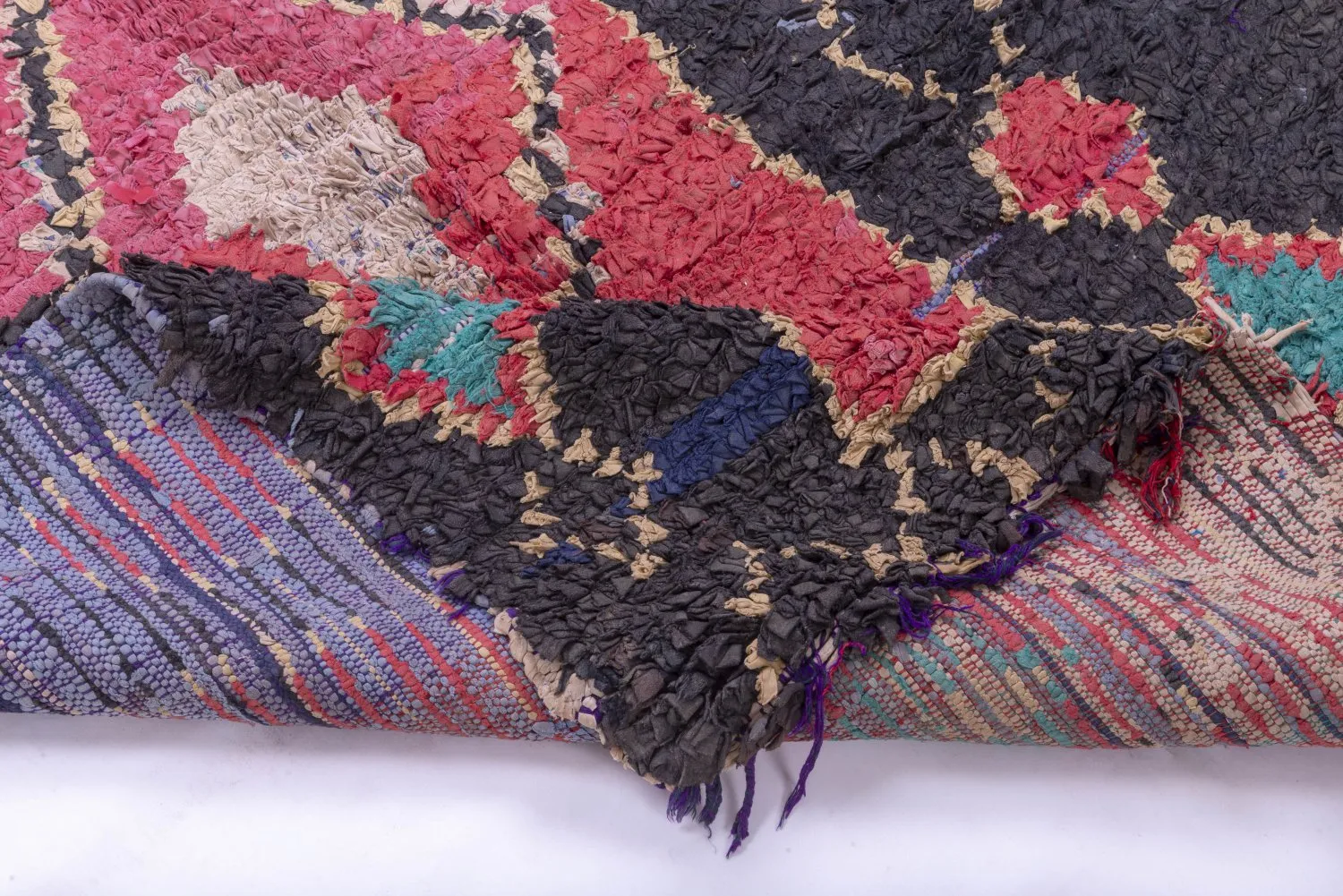 Tapete Berbere Marroquino Boucherouite 275 x 135 cm