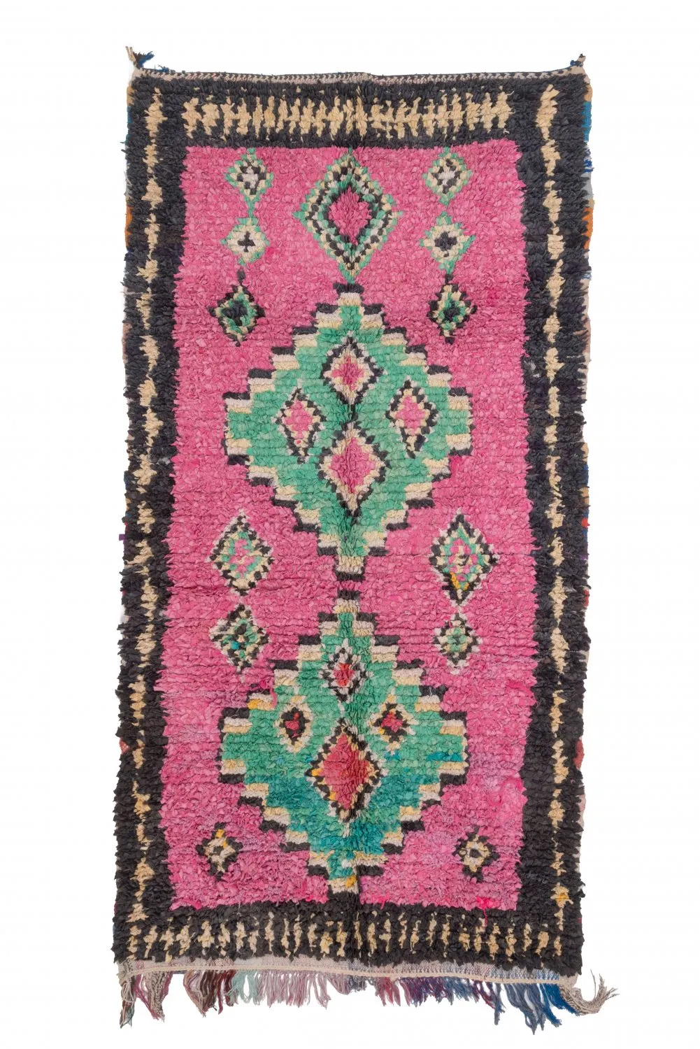 Tapete Berbere Marroquino Boucherouite 260 x 140 cm