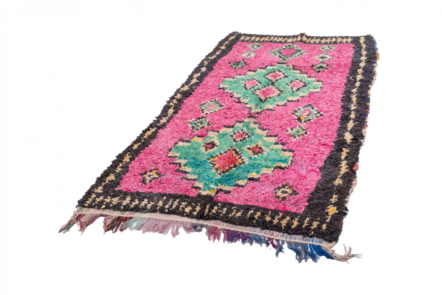 Tapete Berbere Marroquino Boucherouite 260 x 140 cm