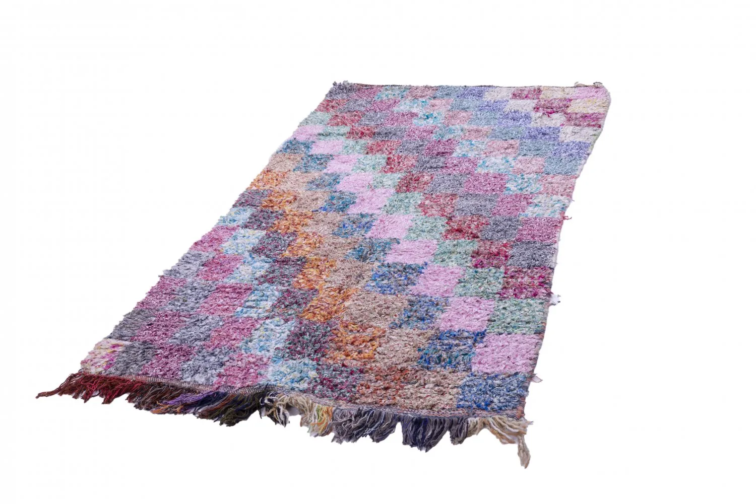 Tapete Berbere Marroquino Boucherouite 210 x 105 cm